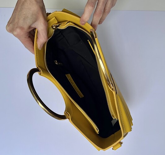 yellow bag inside